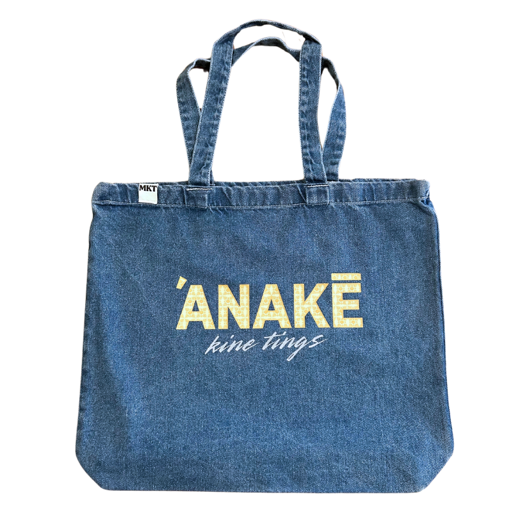 ʻanakē kine tings | quilty denim tote