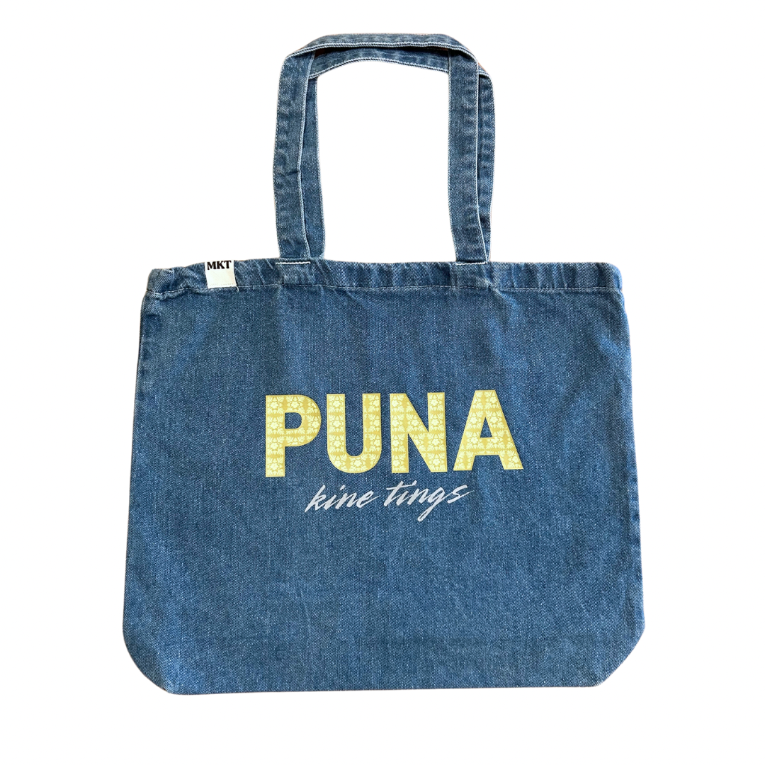 puna kine tings | quilty denim tote